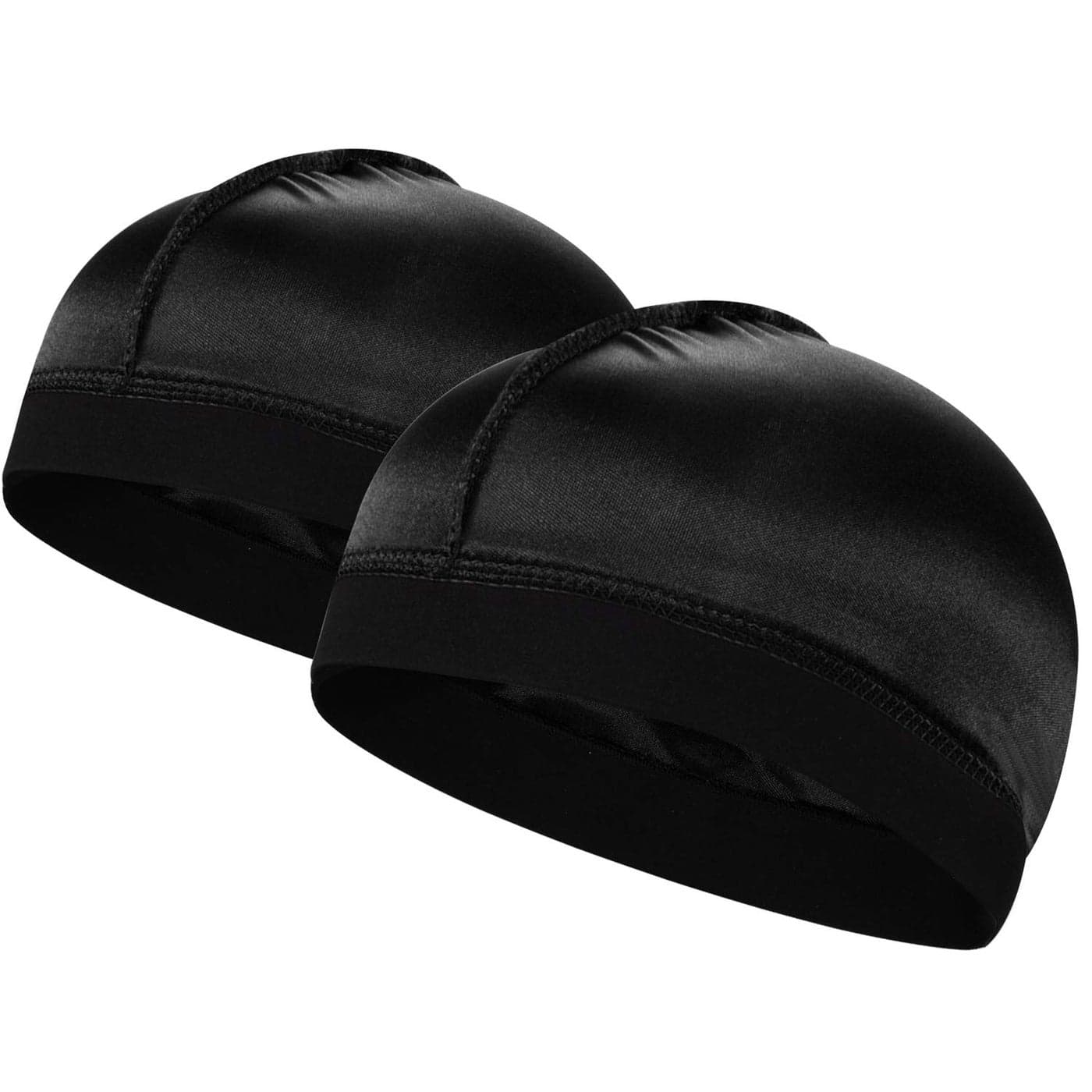 2PCS Silky Stocking Wave Cap for Men Good Compression Over Durag Regular Style