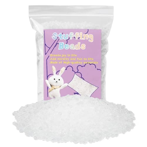 FTEVEN 50g176oz Stuffing Beads Premium Plastic Weight Stuffed Beads Poly Pellets Weighted Stuffing Bead with Plastic Eyes for Stuffed Animals Dolls DIY Crafts