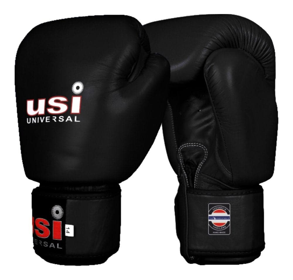 USI UNIVERSAL Muay Thai Gloves (609MT1) (14oz, Black)