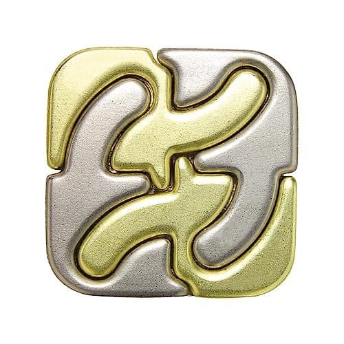 BePuzzled | Square Hanayama Metal Brainteaser Puzzle Mensa Rated Level 6, for Ages 12 and Up