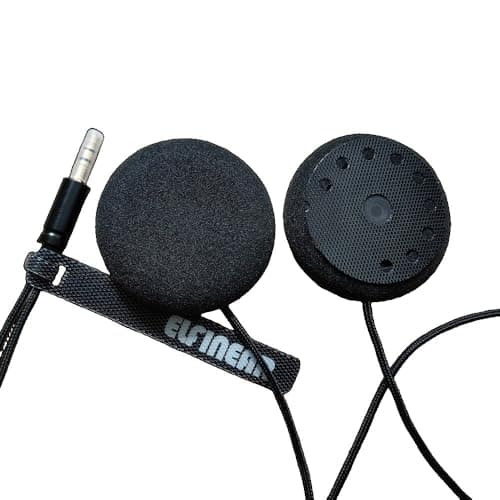 ELFINEAR Acoustix Elite Helmet Speakers, Black, 45mm Dynamic Drivers, HiFi Crystal Copper Wire, 3.5mm AUX Compatible with Most Communicators (ACOUSTIX Elite 45MM)
