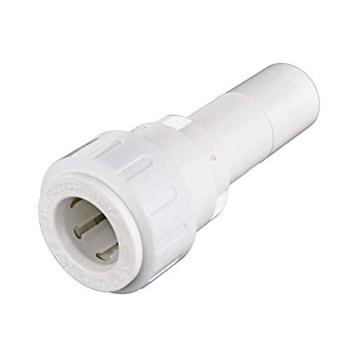 John Guest Speedfit 1/2 x 3/8 Inch Push-fit CTS Stem Reducer, Push to Connect Plastic Plumbing Fitting, White, PSEI062016P