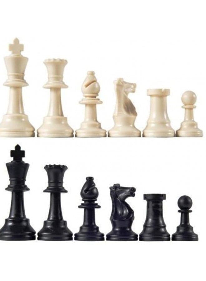 Staunton Tournament Chess Pieces, Triple Weighted with 3.75" King and 2 extra Queens