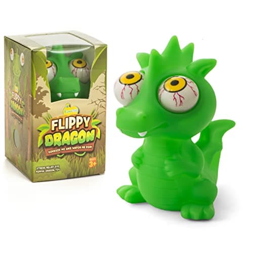 IPIDIPI TOYS Flippy Dragon Squishy Eye Popping - Halloween Squishy Toys for Trick or Treat - Fun Fidget Toy, Birthday Party Favors, Halloween Goodie Bag Stuffers for Boys and Girls