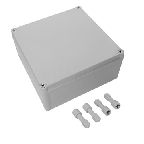 LeMotech Junction Box IP67 Waterproof Dustproof ABS Plastic Project Box for Electrical Outdoor Enclosure Gray 7.9 x 7.9 x 3.7 inch (200 x 200 x 95 mm)