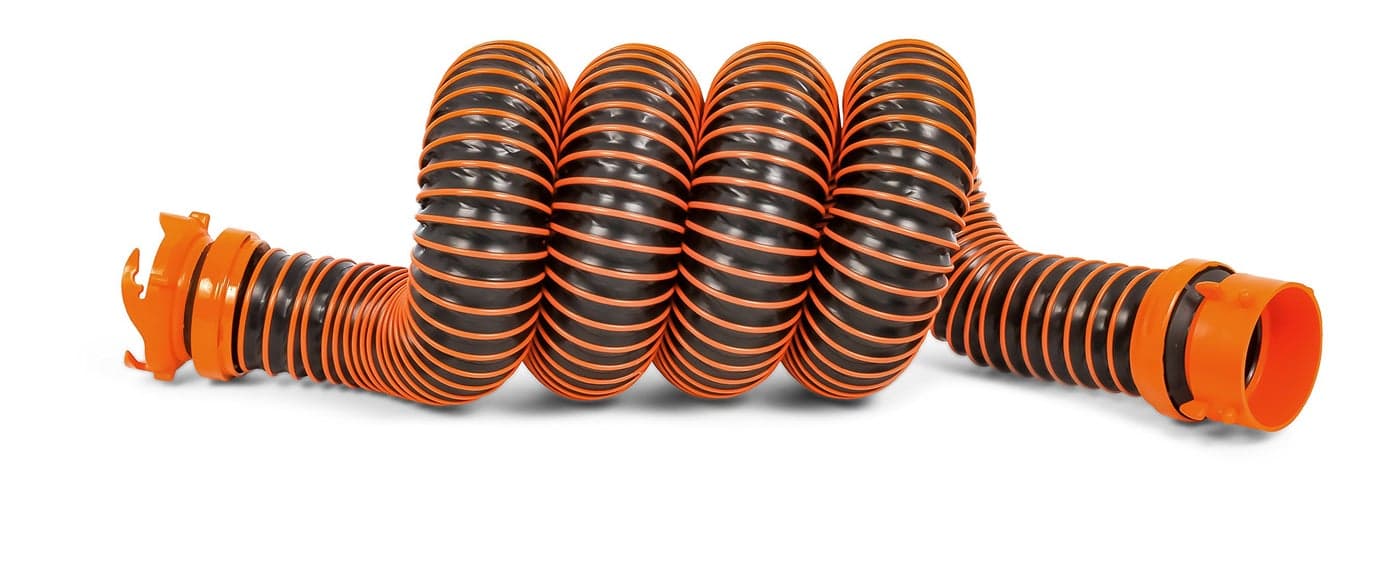 Camco RhinoEXTREME 5-Foot Camper/RV Sewer Hose - Features TPE Technology for Abrasion Resistance and Crush Protection - Includes Pre-Attached Rhino Swivel Fittings (39865)