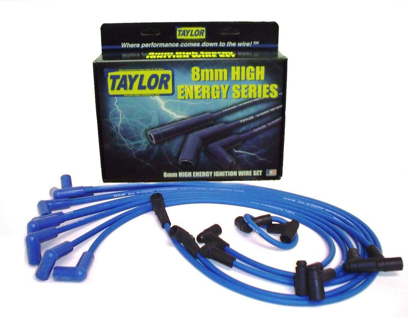 Taylor Cable 64602 HiEnergy Spark Plug Wire Set Blue