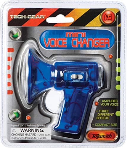 Toysmith Mini Voice Changer 3 Unique Effects LED Lights Amplifies Your Voice Kids Megaphone Toy Funny Gag Gifts Birthday Gift Ideas for Boys Girls Ages 5 Colors May Vary Battery Included