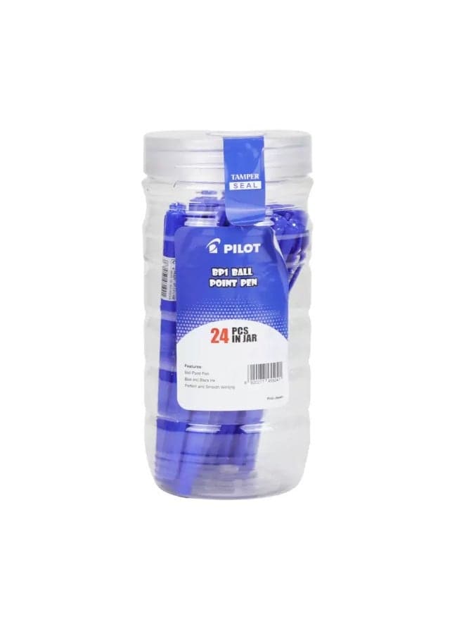 Pilot BP1 Ball Point Pen For Smooth Writing- 24pcs in Jar
