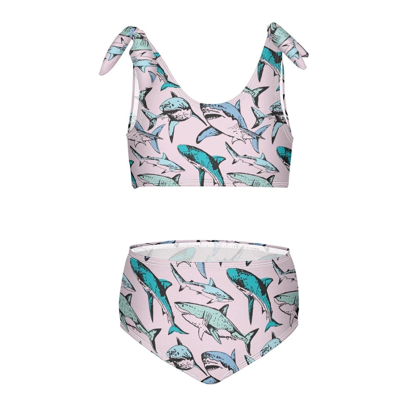 Girls Swimwear Pink Sea Sharks Toddler Bathing Suit for Girls Swimsuit Size 4t Bikini Set