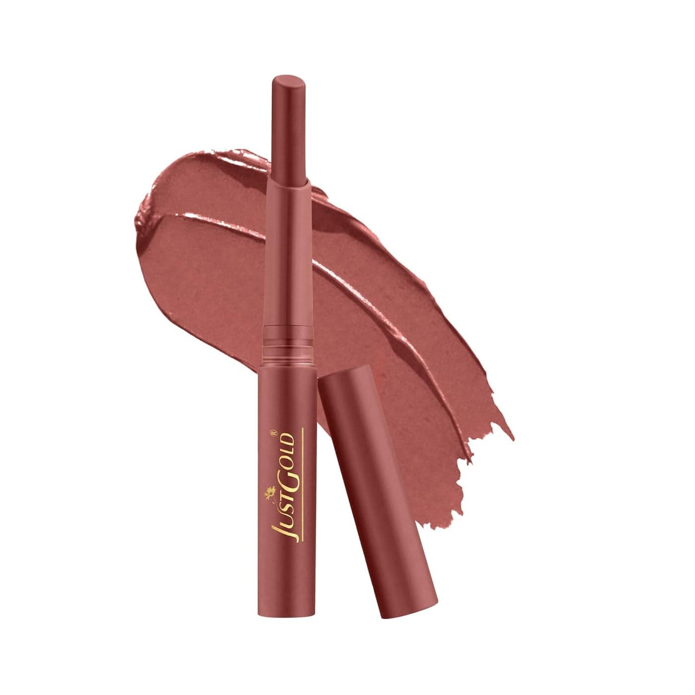 Just Gold Long Lasting Matte Finish Creamy matte lipstick with nourishment of vitamin E and Aloe vera L15 Charming Pink for bold Makeup Look
