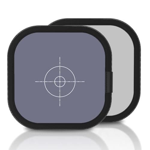 REFLEX CAMERA 20cm (8"x8") Double Sided White Balance 18% Grey Card - Portable Gray Reference Reflector for Photo & Camera Colour Correction - Achieve Accurate White Balance in Every Shot