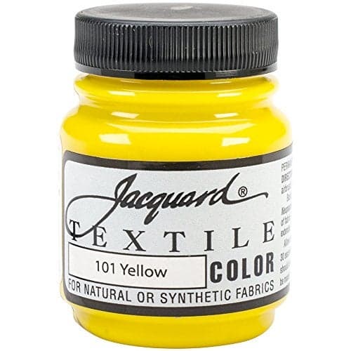 Jacquard Textile Paint 2.25 Oz Yellow for Clothes, Furniture Upholstery, Shoes or Tote Bags
