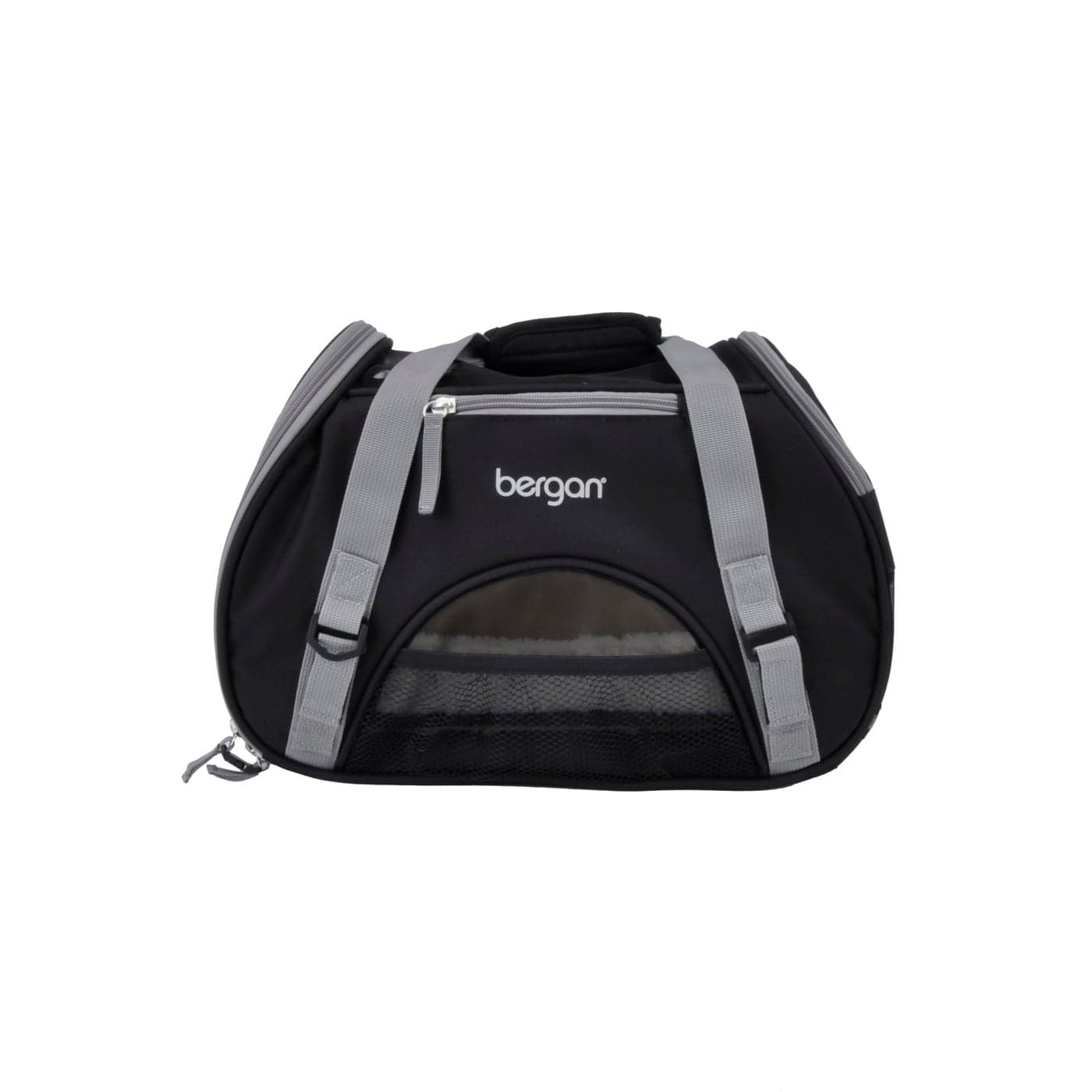 Coastal Pet Bergan Comfort Carrier Breathable Travel Carrier for Dogs Cats Black Grey 16 x 8 x 11