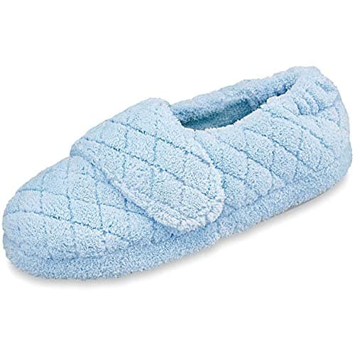 Acorn Women's Adjustable Spa Wrap Slipper, Powder Blue, 11-12