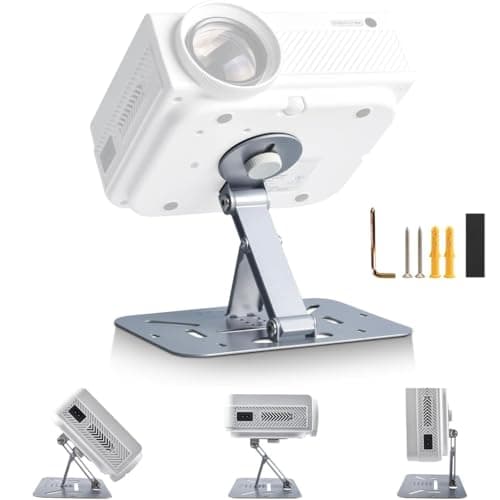 ZORBES® Projector Stand Desk Holder Bracket Metal Desk Support, 5 Adjustable Height, Universal Screw Mount Design, 10kg Loading Capacity, Office Home Theater Projector Holder