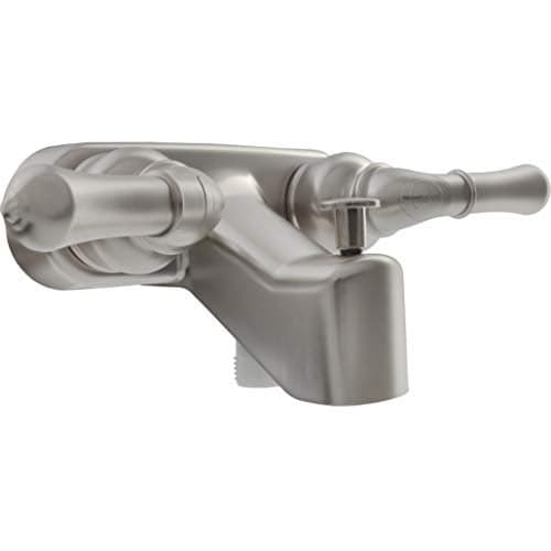 Dura Faucet DFSA110CSN RV Tub Shower Faucet Valve Diverter with Classical Handles Brushed Satin Nickel