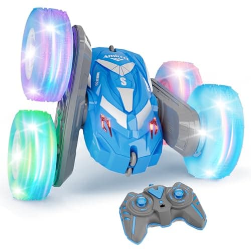 Amicool Remote Control Car for Boy 612 with Flashing Light 6 7 8 9 Years Old Boy Toys Race RC Cars Stunt Drift 4WD 24Ghz Double Sided 360 Flip Boys Gift Idea for Kids Birthday Christmas Green