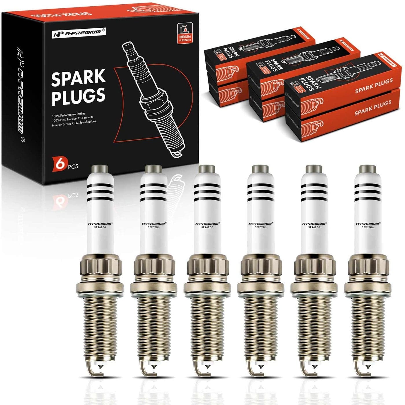 APremium Iridium Platinum Spark Plugs Compatible with BMW X5 540i xDrive X3 740i xDrive G11 745Le xDrive G11 X6 X7 X4 Z4 840i xDrive Gran Coupe G15 Toyota GR Supra 30L Pack of 6
