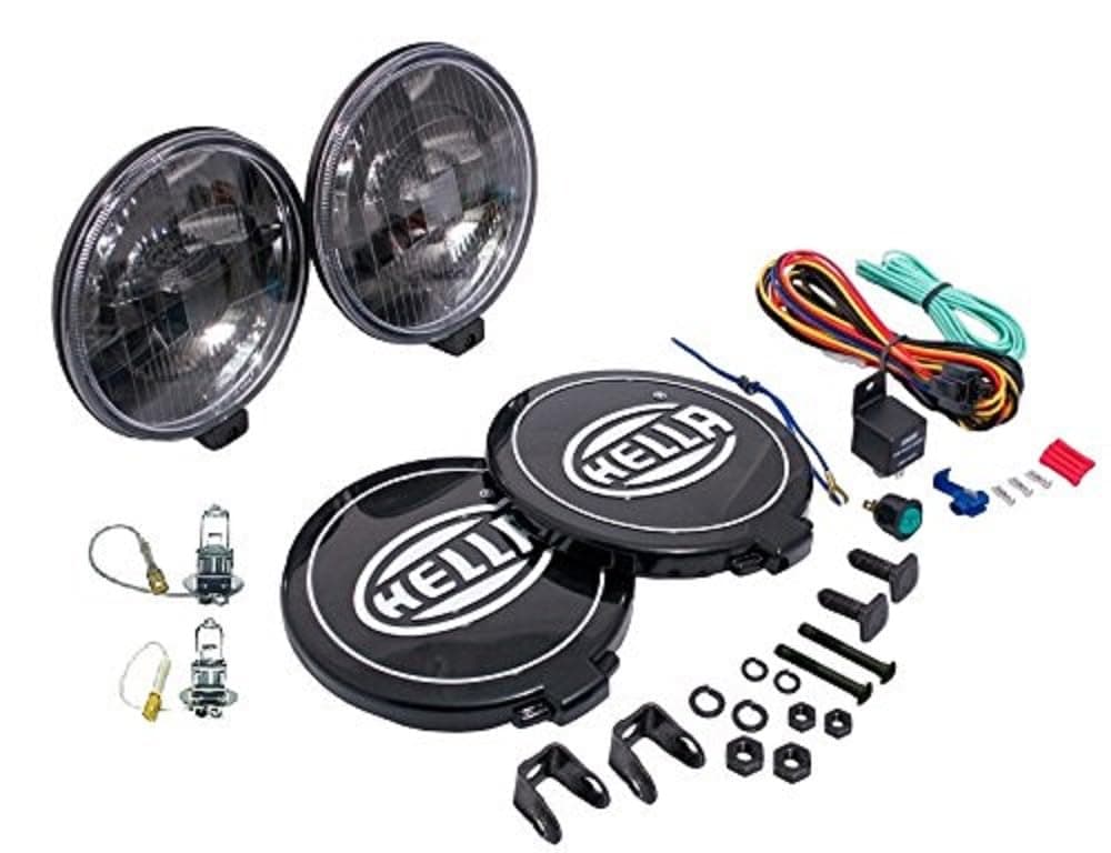 Hella Black Magic 500 Halogen Series Driving Lamp Kit Performance High Beam OffRoad Light for Pickup Trucks SUV 4x4 Jeep Tractors 005750991