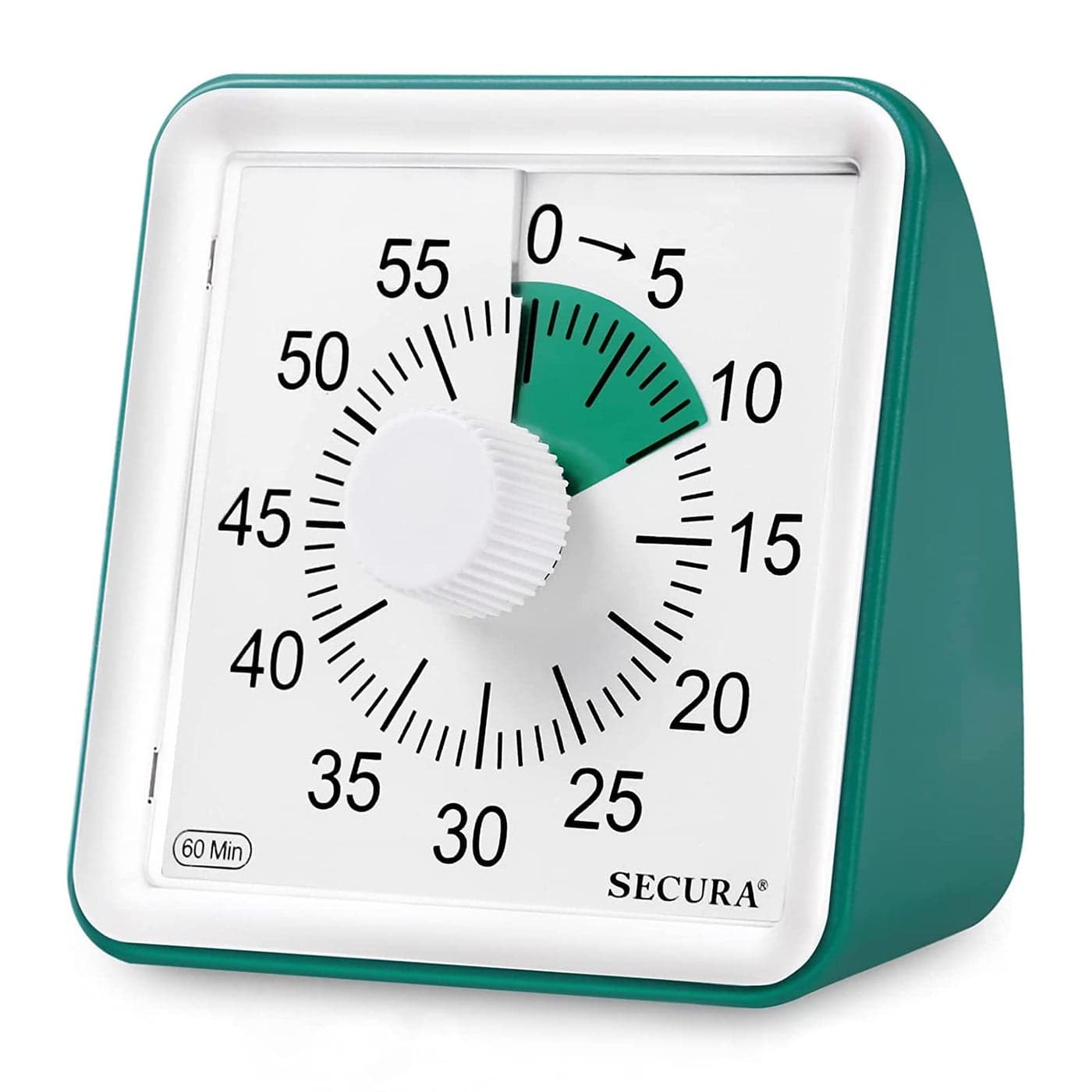 Secura 60-Minute Visual Timer, Classroom Timer, Countdown Timer for Kids and Adults, Time Management Tool for Teaching (Dark Green & Dark Green)