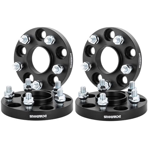 DCVAMOUS 4PC Black 5x4.5 Hubcentric Wheel Spacers 20mm with 12x1.5 Studs Compatible with Honda A-cura 5 Lug 5x114.3 for 1998-2021 Accord (5 Lug) | 2006-2021 Civic | 1997-2021 CRV | Integra TSX RDX