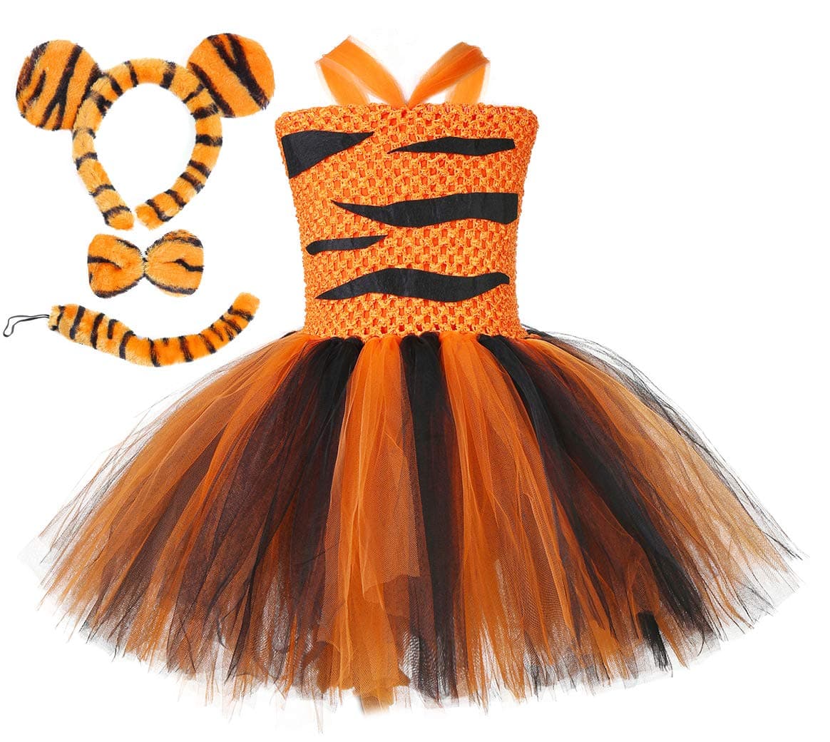 Tutu Dreams Tiger Costume for Kids Girls Jungle Safari Easter Animal Dress Up Birthday Party Dress Up Outfits Gifts Tiger 78 Years