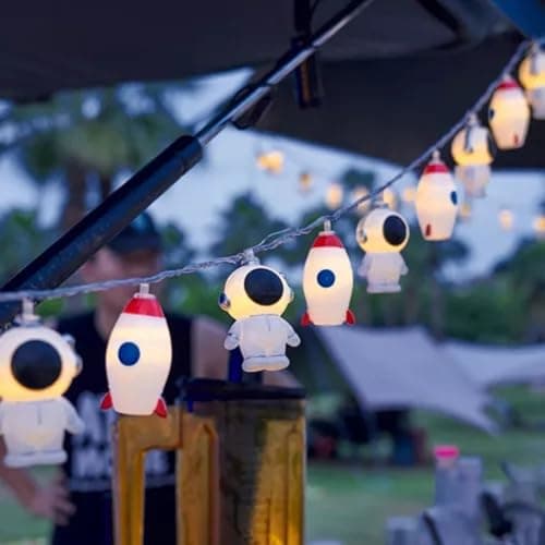 NYRWANA Valentine & Christmas Decorations | 3.1M | Astronaut Rocket String Lights, 10 LED Lights for Tree, Romantic Home, Bedroom & Gift Decor