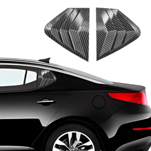 XYHGM for Kia K5 Optima 2011 2012 2013 2014 2015 Exterior Accessories Sporty Car Rear Side Racing Style ABS Window Louvers Air Vent Scoop Shades Cover Trim Blinds 2PCS(Carbon Fiber)