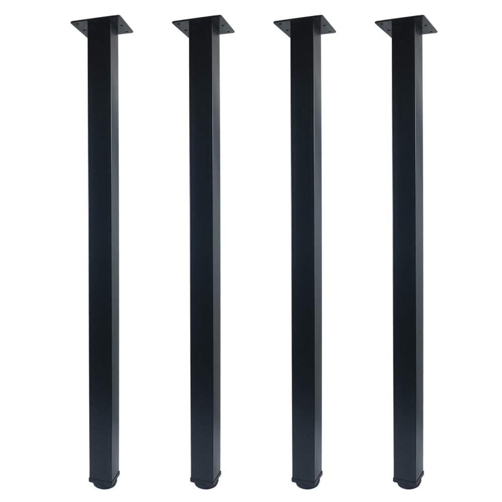 QLLY 32 inch Adjustable Metal Desk Legs Square Office Table Furniture Leg Set of 4 32 inch