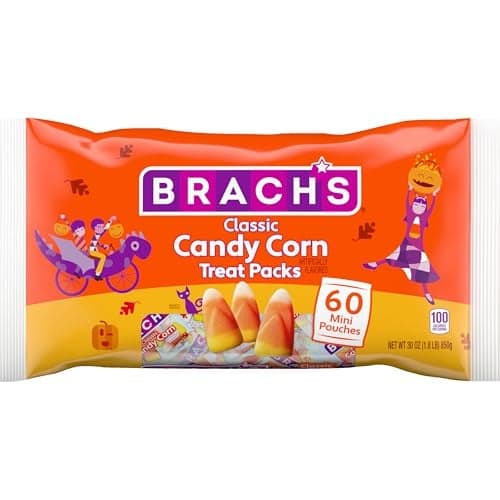 Brachs Classic Candy Corn Trick or Treat Packs 60 Mini Pouches