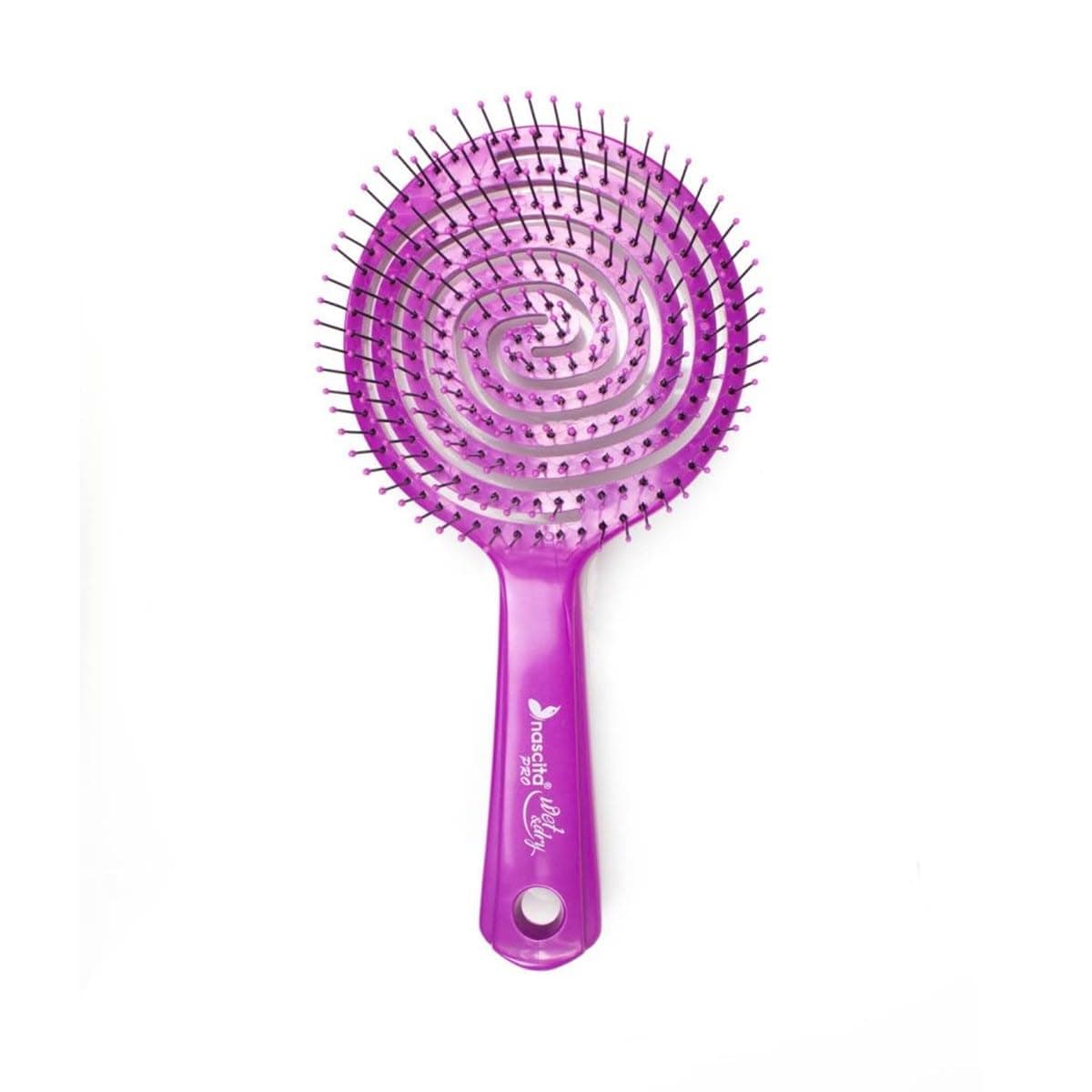 Nascita Professional Three Dimensional Oval Hair Brush 393 inch Purple