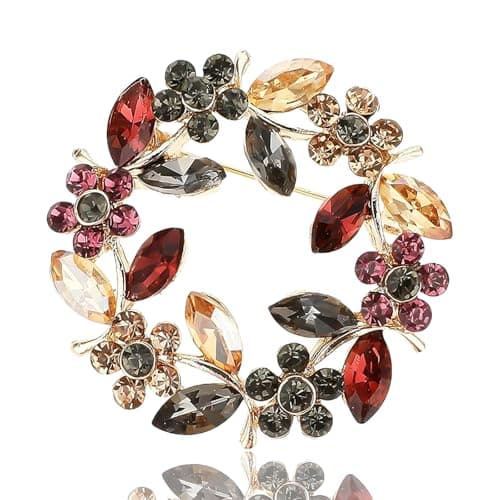 Brooch Pin for Women,Bro Elegant Saree for Wedding, Formal, and Usually Wear, Jewelry Gift, Saree Pin, You Can Give It to Your Favorite Person, A Surprise (Golden)