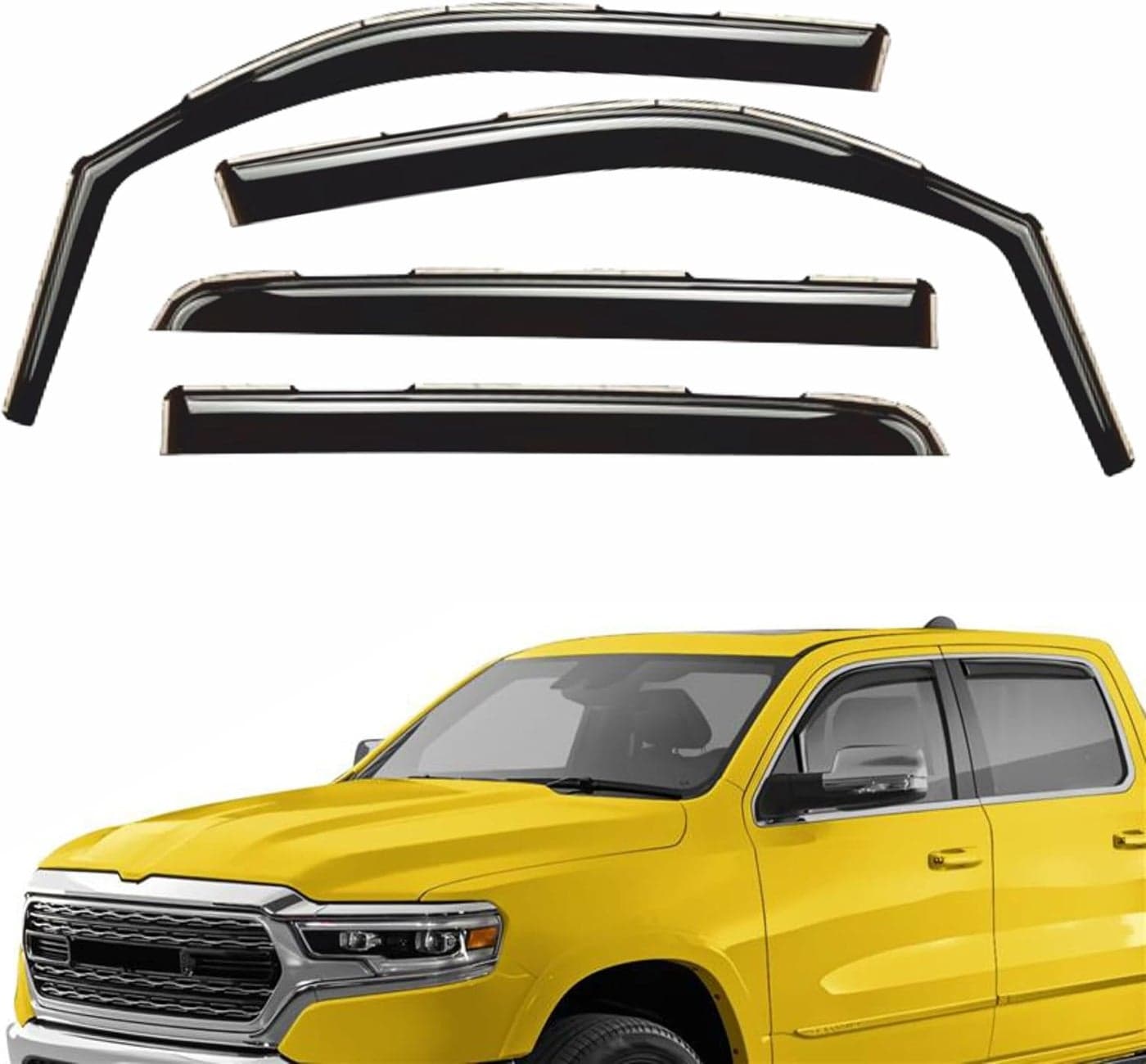 AEROGUYS In-Channel Window Deflectors for Dodge Ram 1500