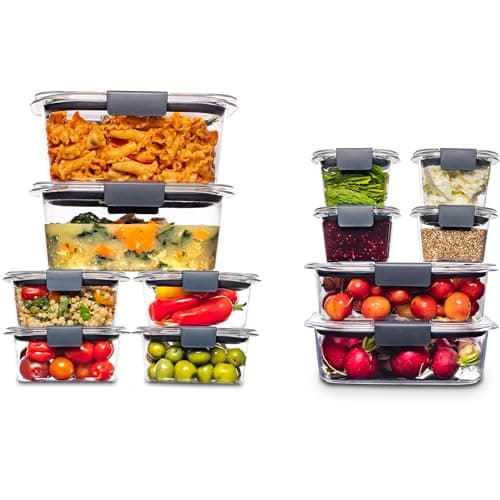 Rubbermaid Brilliance BPAFree Airtight Food Storage Containers 24Piece Set Easy for Meal Prep Lunch Leftovers