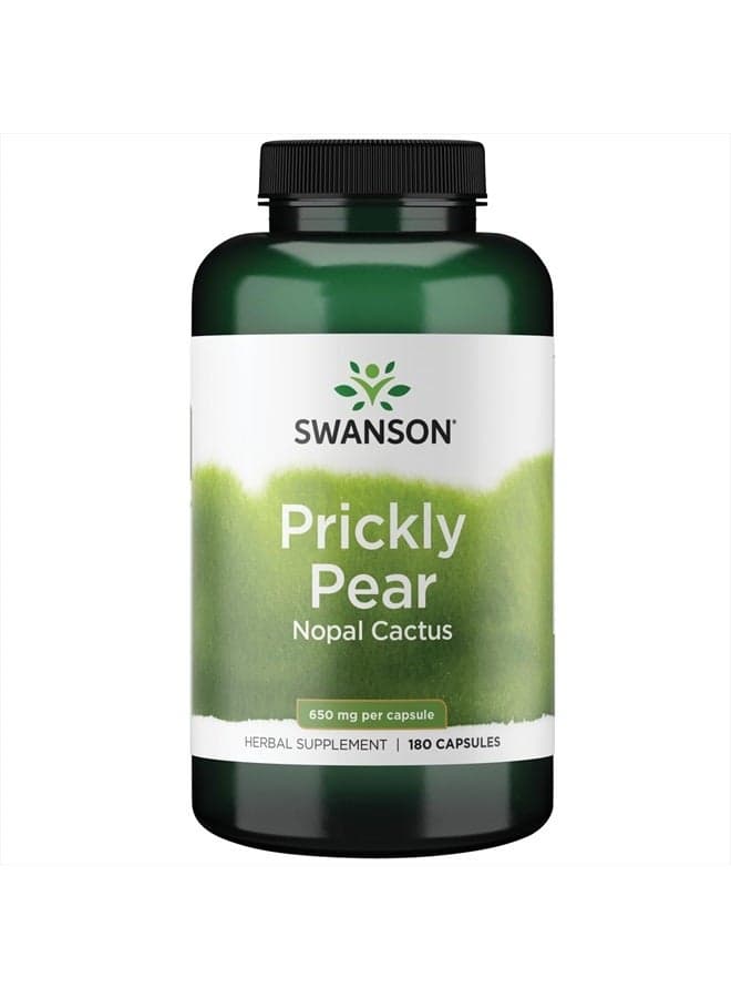 Swanson Prickly Pear Cactus Opuntia 650 Milligrams 180 Capsules