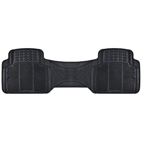 BDK Heavy Duty Rugged Ridged Complementary Rubber Rear Floor Mats Liners, All Weather Protection, Designed for Trucks Cars Sedan SUV