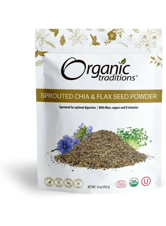 Organic Traditions Sprouted Chia & Flax Seed Powder