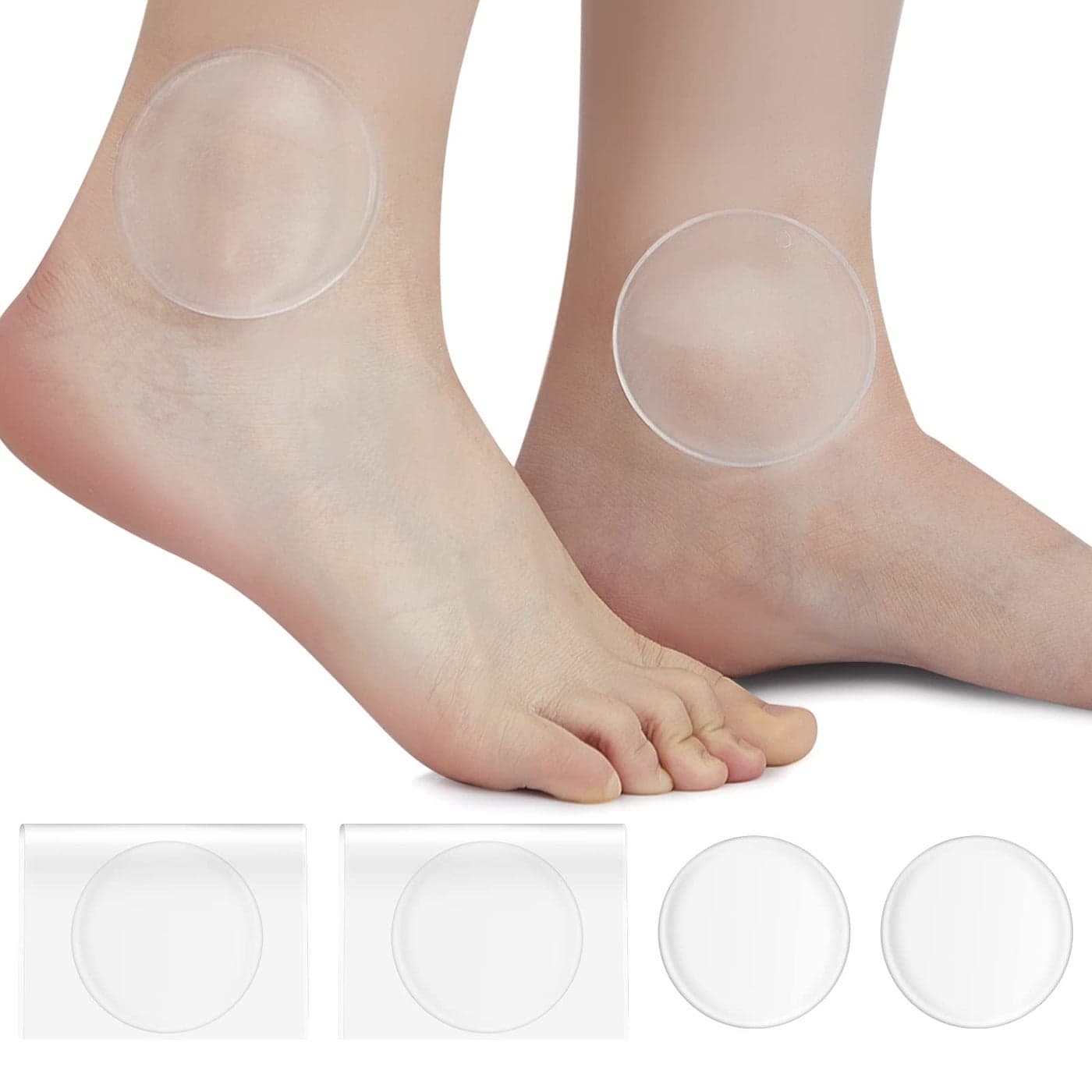 Sotiff 4 Pieces Hockey Ankle Gel Pads Skate Ankle Gel Discs Protector for Boots Protector Brace Skate Accessories for Ice Skating Riding Ski Protection 248 InchRound