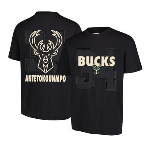 Ultra Game Men's NBA Official Super Soft Fly High Players T-Shirt, Milwaukee Bucks, Giannis Antetokounmpo, Black, Small