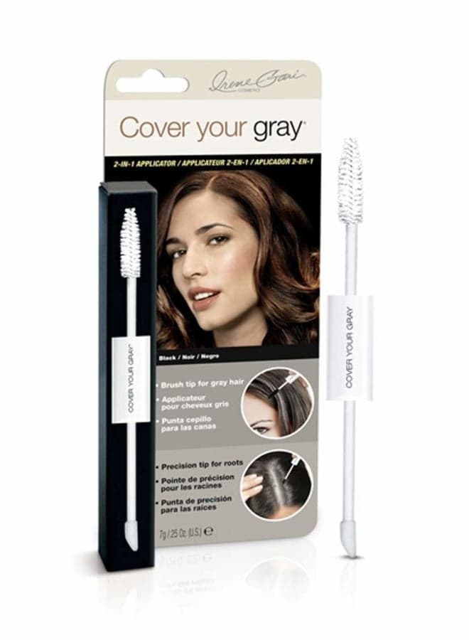 Daggett & Ramsdell Cover Your Gray 2-in-1 Mascara Wand & Sponge Tip Applicator, Black, 0.5 Ounce