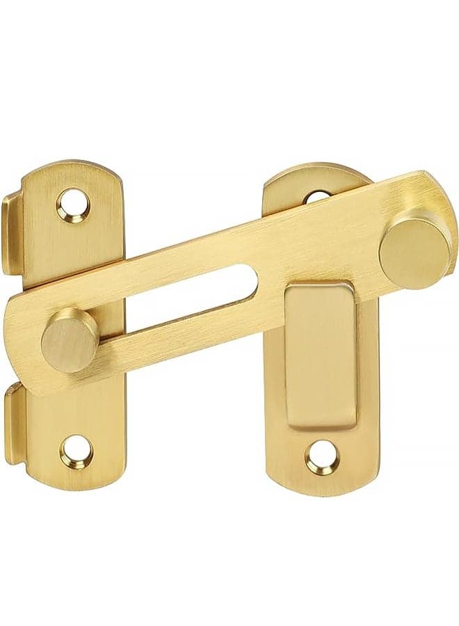 Heavy Duty Flip Latch Gate Latches, Safety Door Lock for Barn Wood Fence Sliding French Doors,Stainless Steel Gate Hardware,Gold