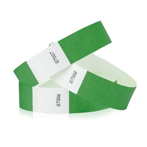 500 WristCo Kelly Green Tyvek Wristbands for Events - Comfortable Tear Resistant Paper Bracelets ID Wrist Bands for Concerts Festivals Admission Party Identification