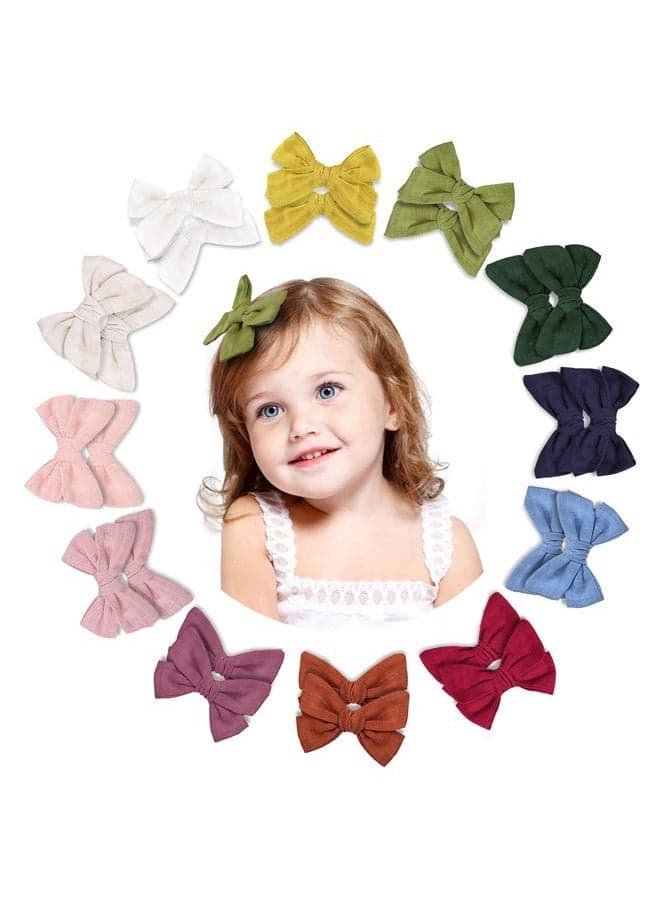 24pcs Baby Hair Clips Hair Bows Clip Toddler Bows Baby Girl Hair Bows for Girls Clips Accessories for Little Girls Infants small hair bows