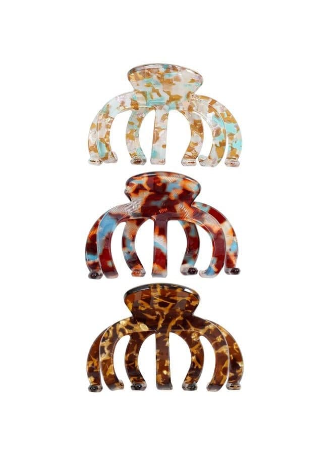 Large Hair Claw Clips for Women - Suitable for Long and Thick Hair, Non-Slip Big Claw Strong Hold Hair Unbreakable,Hair Clamps Accessories for Everyday Wear -3 PCS (multicolor)