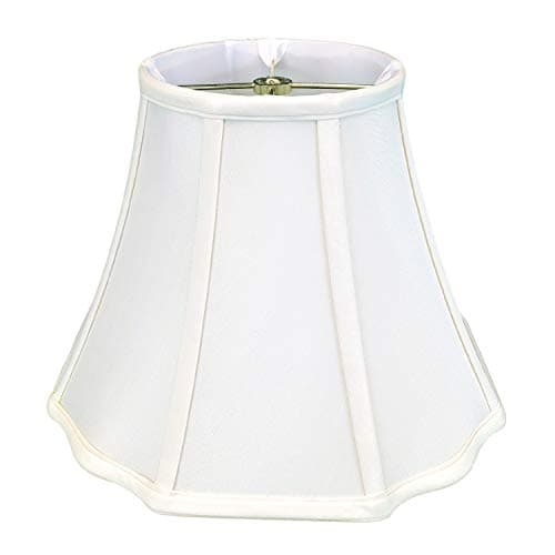 Royal Designs, Inc. BSO-701-16WH Flare Bottom Outside Corner Scallop Basic Lamp Shade, 9 x 16 x 12, White
