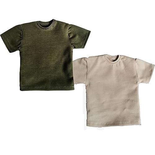 16 Custom Scale 2X TShirt Clothes for 12 Male Action Figure Doll Clothes Toy BrownGreen