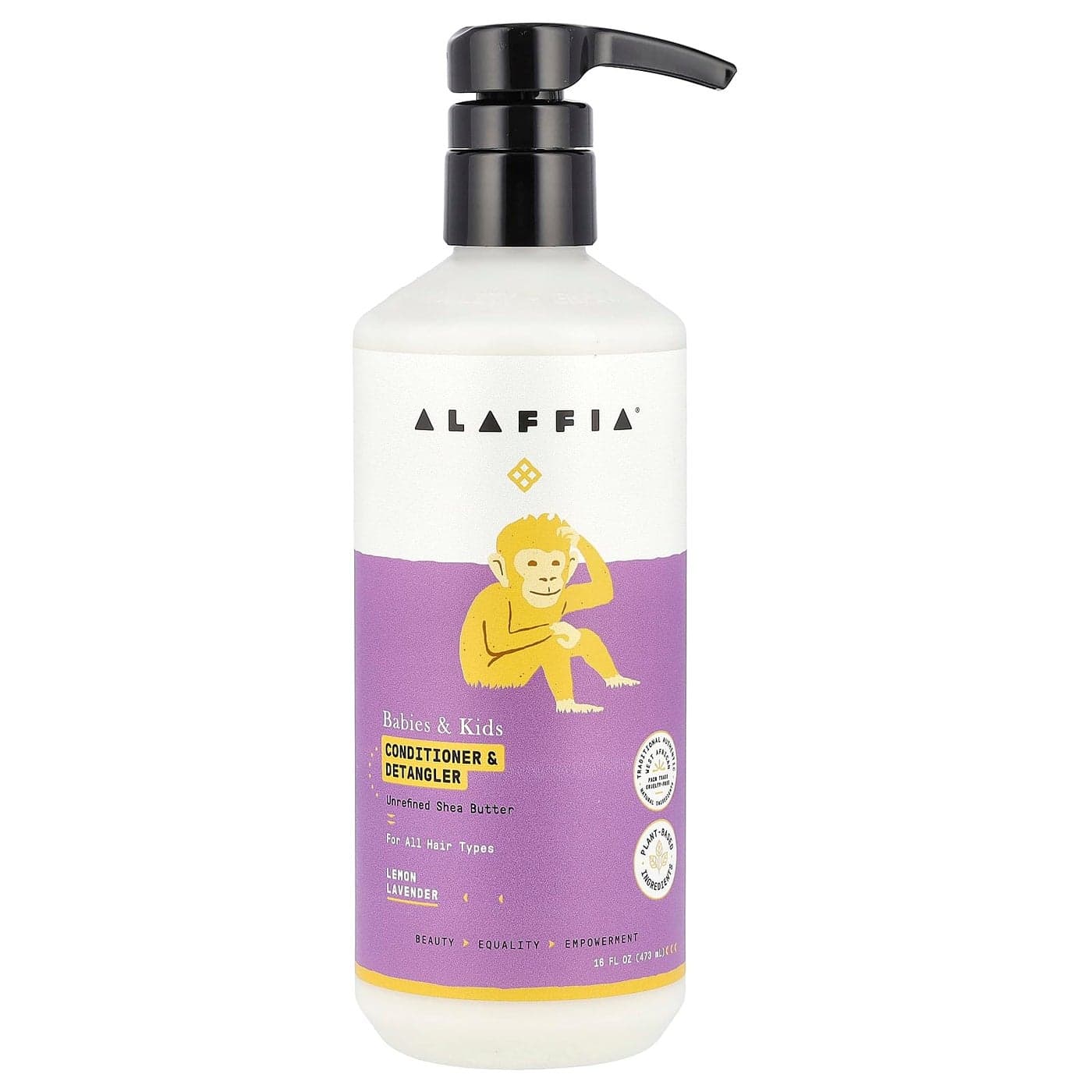 Alaffia Lemon Lavender Babies & Kids Conditioner & Detangler, 16 FZ