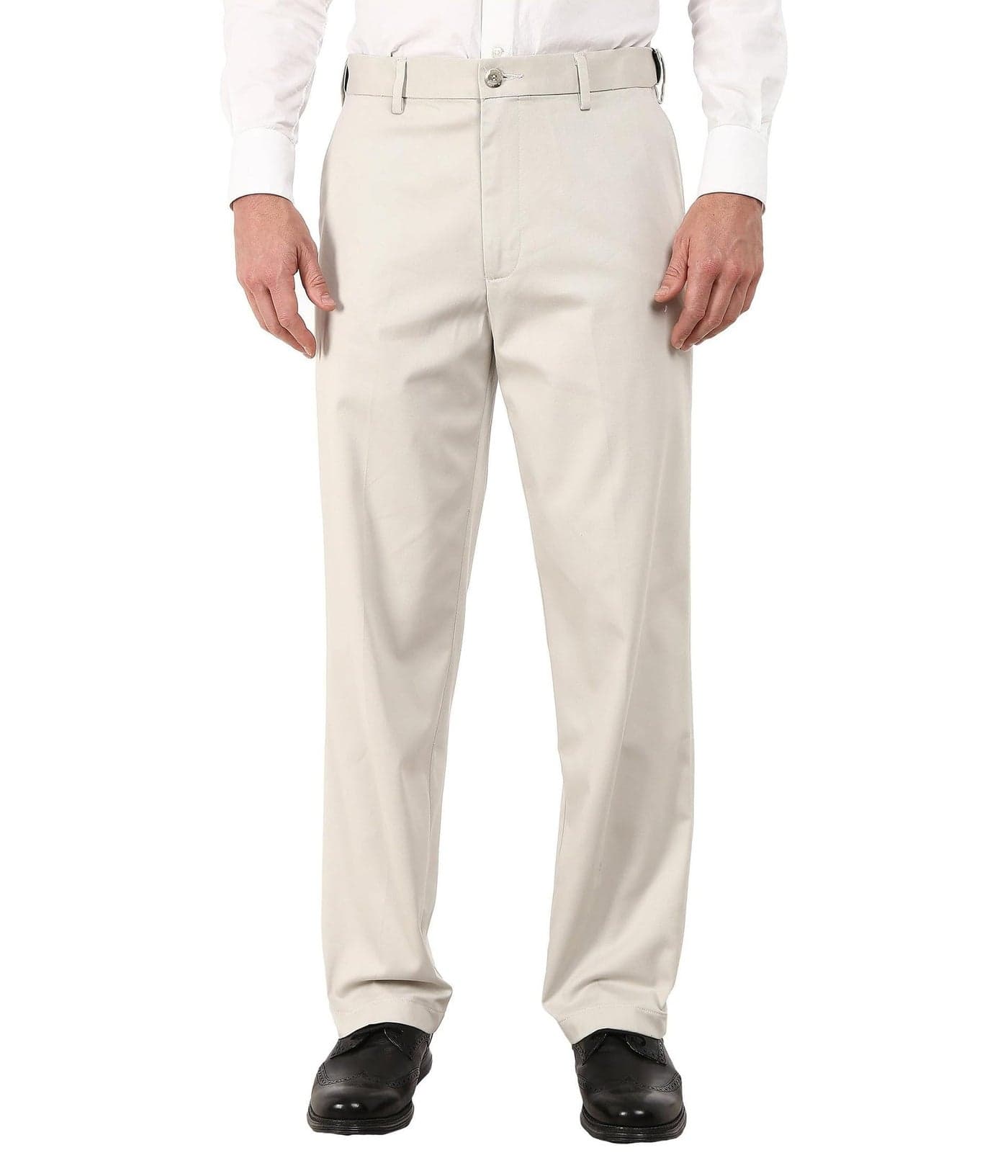 Dockers Men's Relaxed Fit Comfort Khaki Pants, Porcelain Khaki, 36W x 30L
