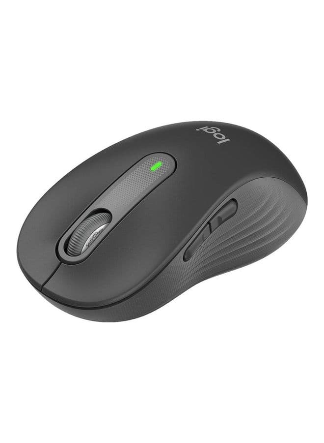 Signature M650 L Wireless Mouse, Wireless + BT Connection, 2000 DPI Sensor, 5x Buttons, Smart-Wheel Scrolling, SilentTouch, Programmable Side Buttons, 2-Year Battery, 910-006236 Graphite